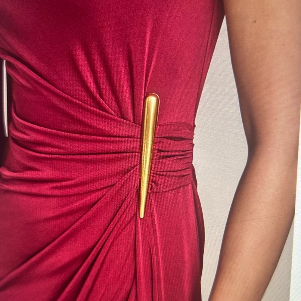 Donna Karan One Shoulder Burgundy Dress
NWT - Picture 5 of 6